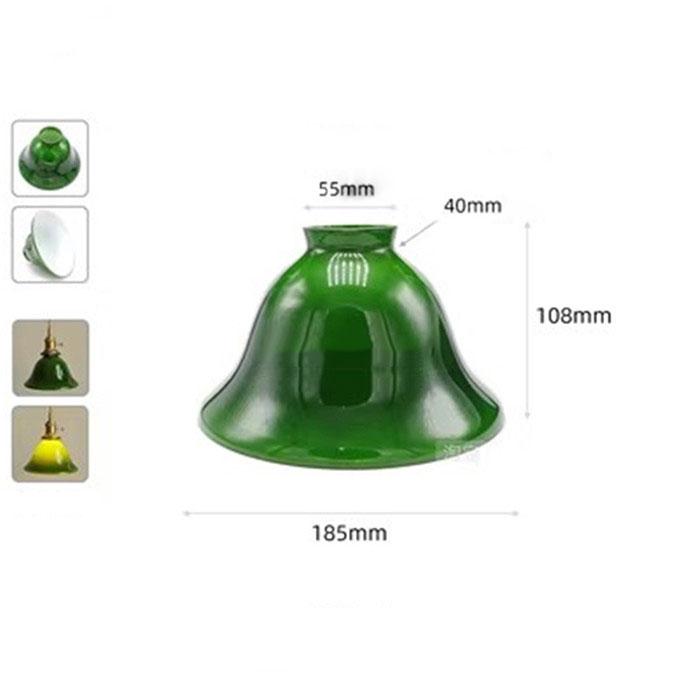 Decor 55mm 42mm Opening Green Glass Lamp Shade Replacement with Reverse or Flat Hole Fitter for Floor Light Table Lamp Cover