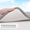 Solid Color Memory Foam Non-slip Bathroom Mat with Imitation Rabbit Fur
