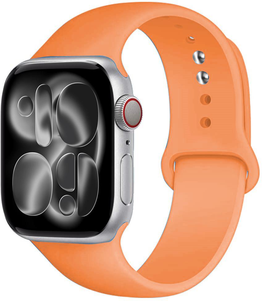 Silicone strap For Apple Watch 11 band 44mm 40mm 49mm 45mm 41mm 38 46mm 42mm correa bracelet iWatch series 9 8 7 6 SE ultra 2 3