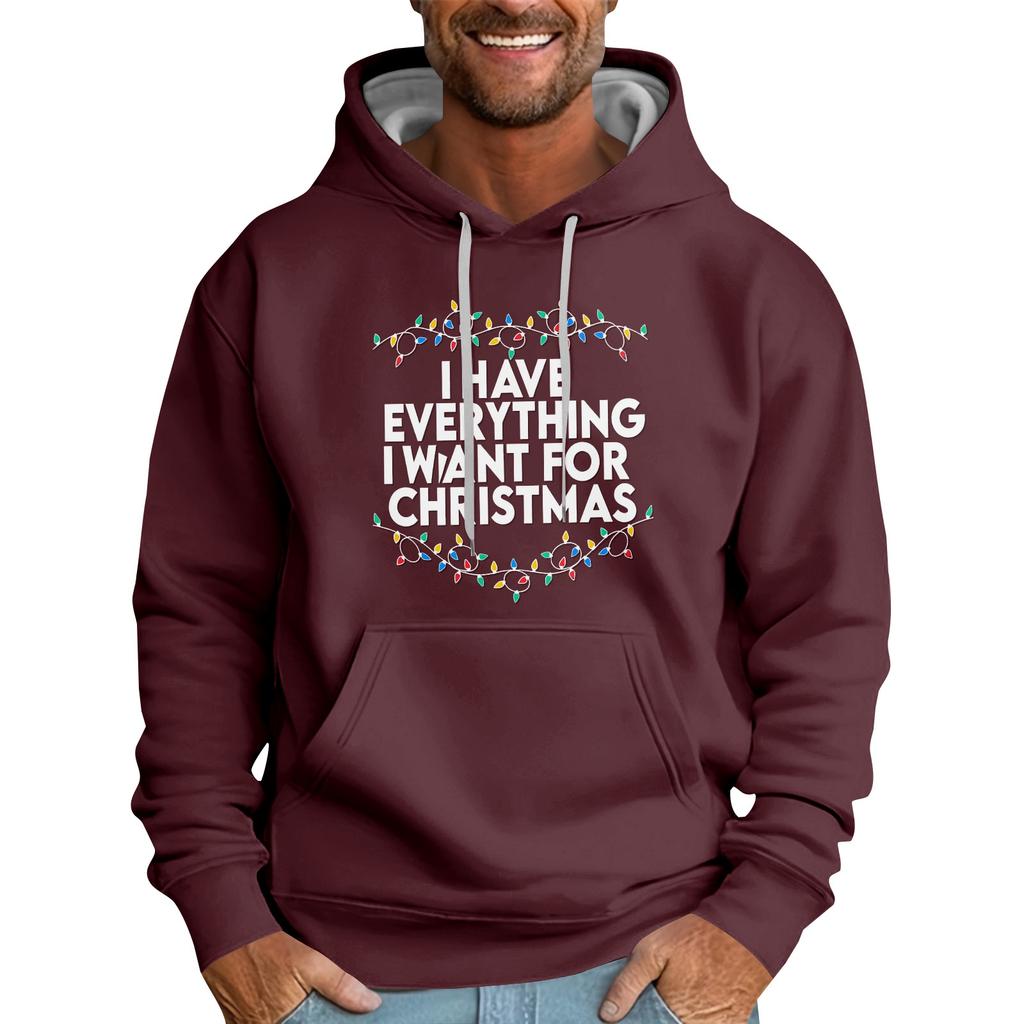 Vánoční potisk Volná pánská mikina