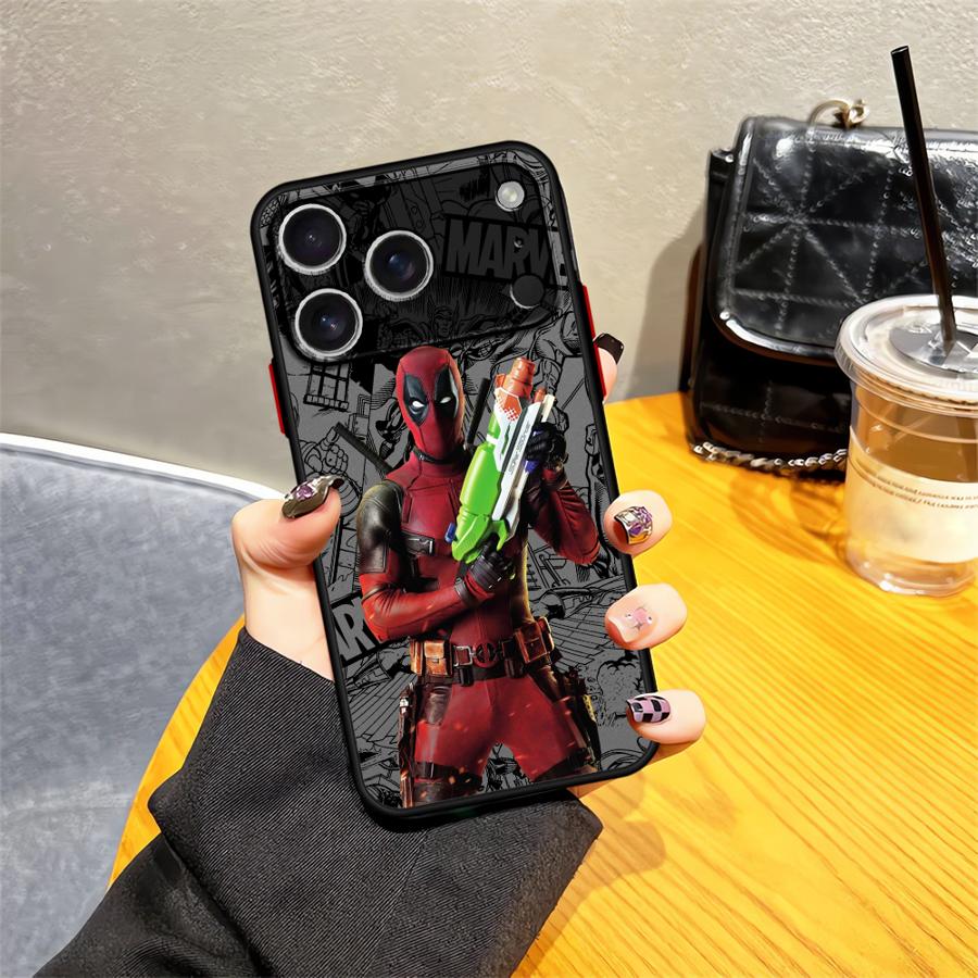 Marvel Deadpool Case for iPhone 17 Pro Max 14 16 Plus XS XR 11 7 8 SE 13 Mini 15 12 Air 17e Back Phone Cover