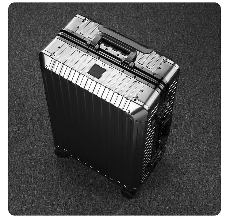 Aluminum-Magnesium Alloy Trolley Case with Universal Wheels