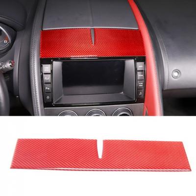 Red Carbon Fiber Center Console Panel Sticker For Jaguar F-TYPE 2013-