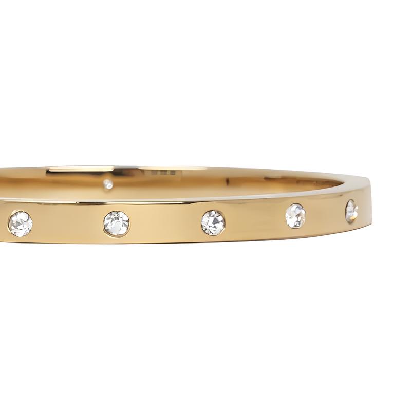 Kate Spade Brand Logo Design Metal Bracelet Women's Gold WBRUB7440CLEARGOLD