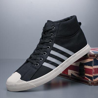 Atmungsaktive Herren High Top Canvas Stiefel Frühling/Sommer Basic Freizeitschuhe Jugend Trend Mid-Top Designerschuhe