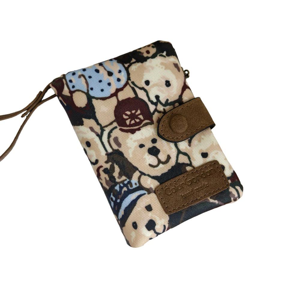 Cute Zipper Hasp Short Wallet PU Leather-Capacity Coin Purse Little Bear Puppy Card Holder Women Girls