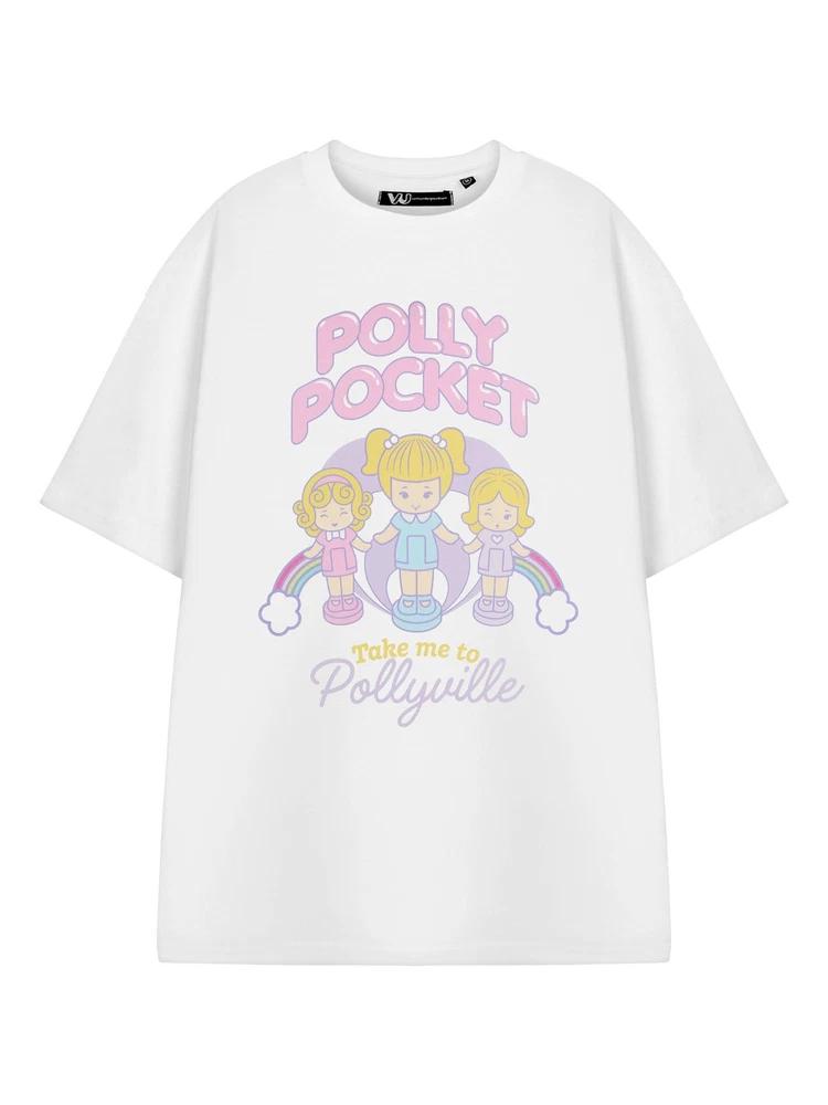 Polly pocket short sleeved tshirt womens white official merch M