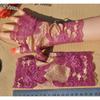 New Arrival Lace Half Finger Gloves Women's Thin Summer Silk Ice Short Sun Protection Driving Non Slip Elastic Fingerless Gloves Bridal Gloves