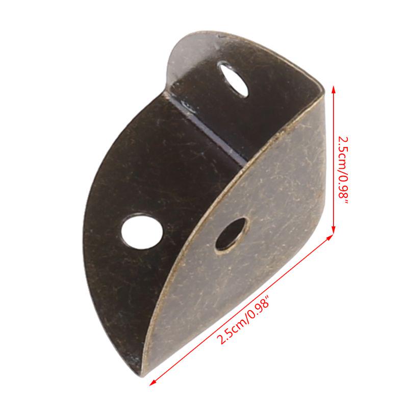 Furniture Corner Protector Antique Bronze Sector Edge Decorative Metal Corner Guard for Storage Box Jewelry for Case Cab