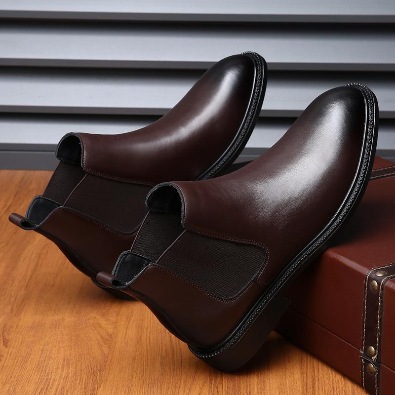 Fashion Formal high top men's leather shoes Classic minimalist gentleman style Daily Trendy Party Wedding Leisure Business Adult Shoes