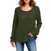 Women's Fashion Loose Lazy Style Round Neck Solid Color Long Sleeve Knitted Sweater