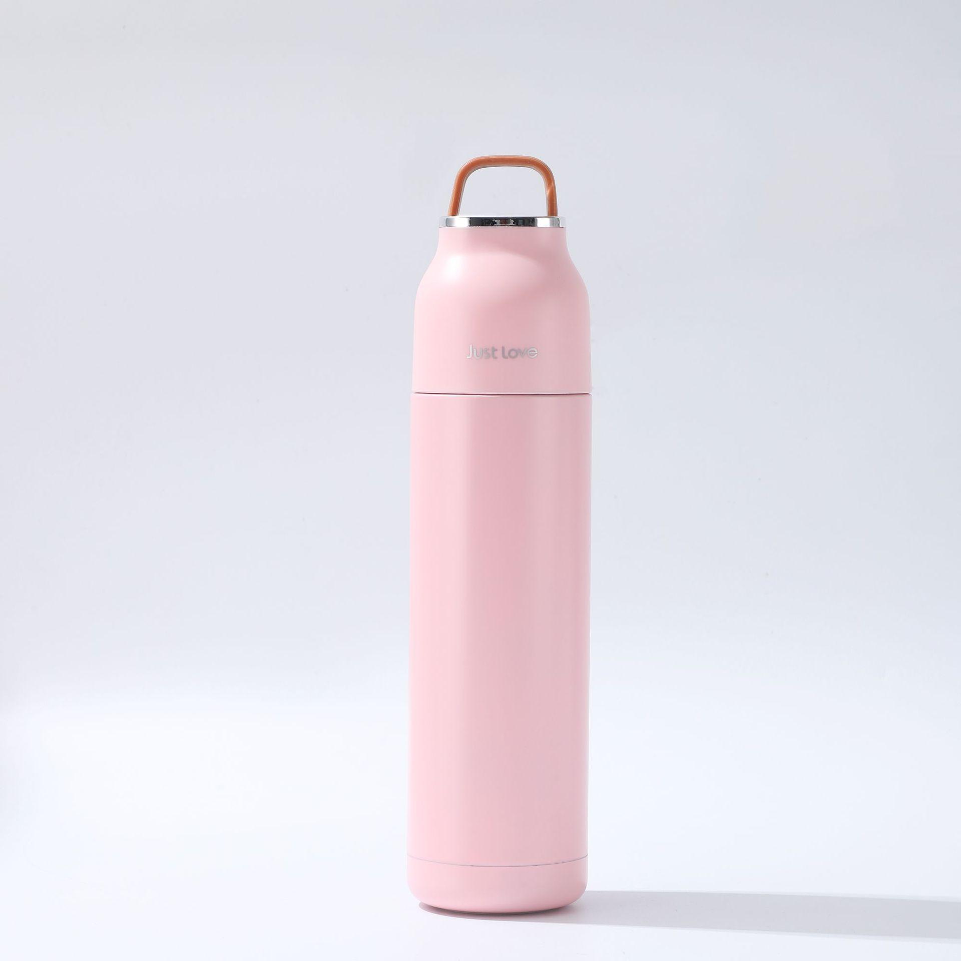 

Stainless Steel Thermos Cup Vacuum Water Bottle Keep Hot and Cold Insulated Vacuum Flask Outdoor Travel Sports 500ml 501-600ml рожевий