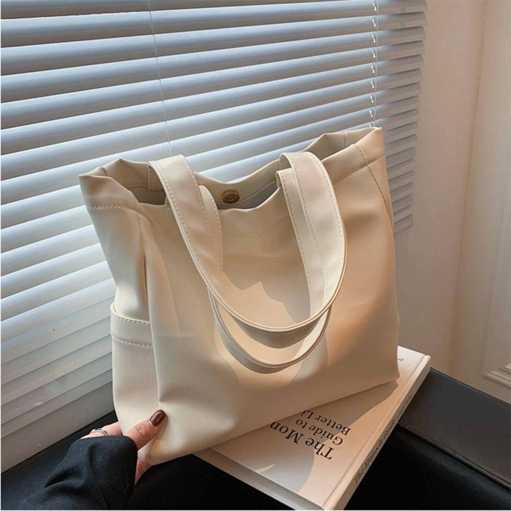 Vertical Square Large Capacity Handbag Magnetic Buckle Women's Commute Bag  College Student