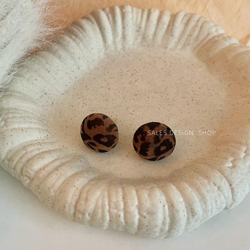 Bunte Beflockte Runde Französische Steckerohrringe - High-End Mode, Luxuriöser und Vielseitiger Damenschmuck