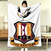 Bradford City Afc Print Flannel Blanket, High Quality Comfortable for All Seasons, Home Decor, Warmth and Comfort, Perfect for Christmas Gifts
