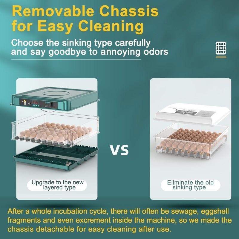 12/24/48/64/130 Eggs Automatic Incubator Thermostatic Chicken Hatching Machine Multifunctional Farm Egg Hatcher