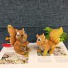 Simulation Squirrel Resin Crafts Ornaments Cute Animal Gardening Potted Ornaments