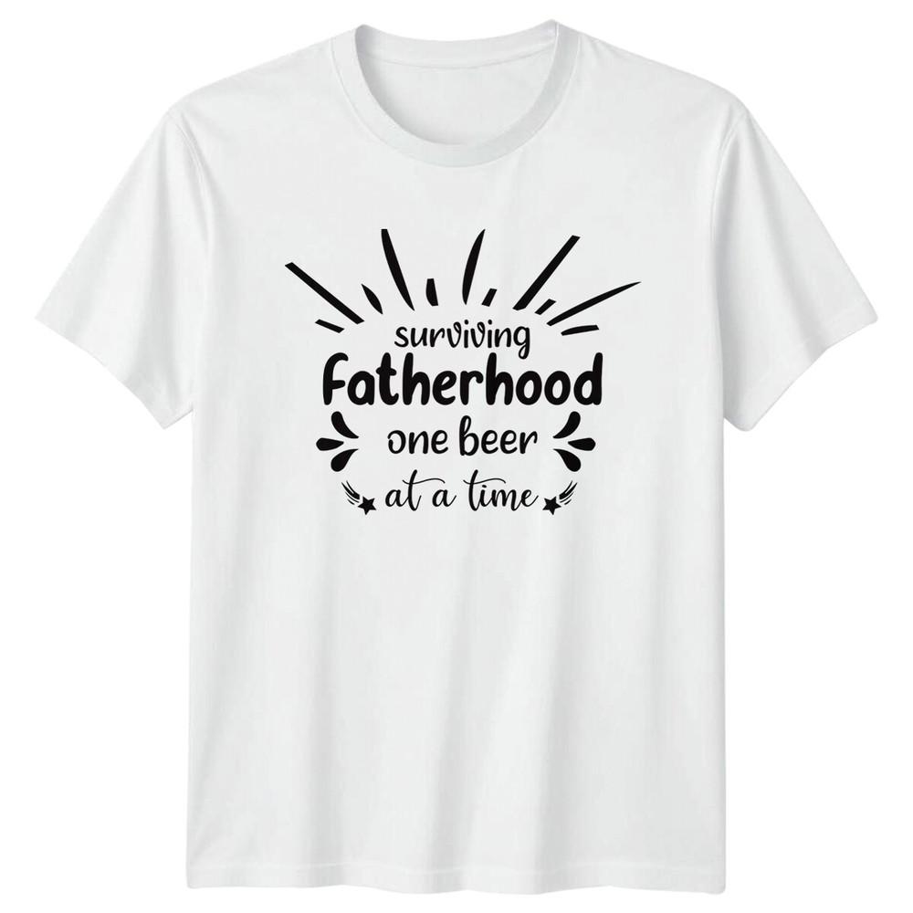 Surviving Fatherhood One Beer At A Time Funny Dad TShirt e S