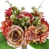 Artificial Flowers Bouquet Mixed Faux Roses Hydrangea Flower with Stems for Wedding Party Centerpiece Floral Arrangement Table Vase Decor