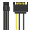 SATA15Pin To 6Pin Connectors Cable for Graphics Card Power Supply for Building, Upgrading or Repairing Computers