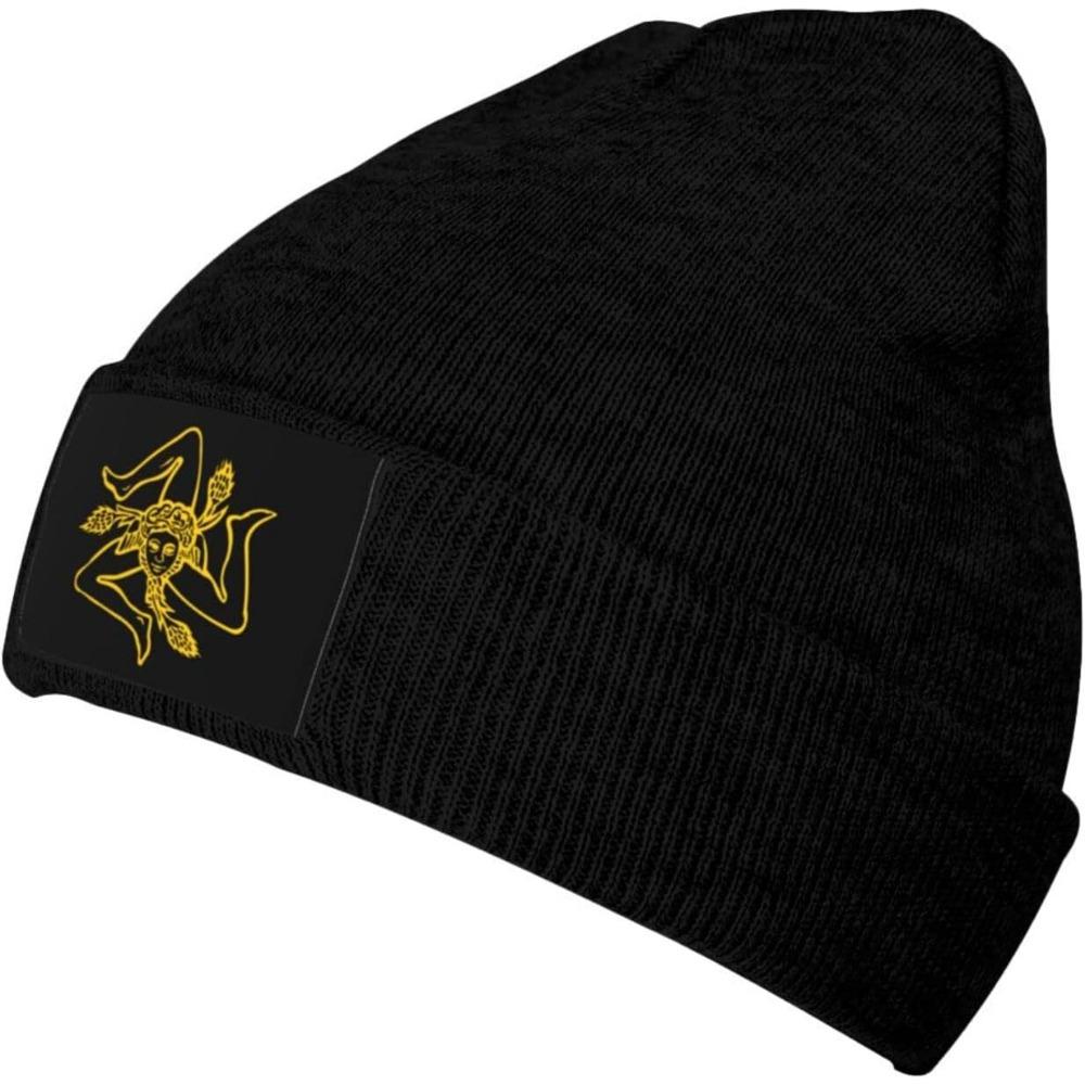 Flag of Sicily Unisex & Women Beanie Cap Winter Hat Knit Cap Skull Cap