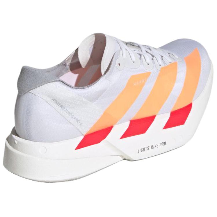 Adidas Adizero Adios Pro 4 Support Rebound Racing Running Shoes Women's White Orange JR7087