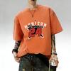 European and American men's summer dark warrior letter print comfortable and breathable round neck T-shirt outdoor street top