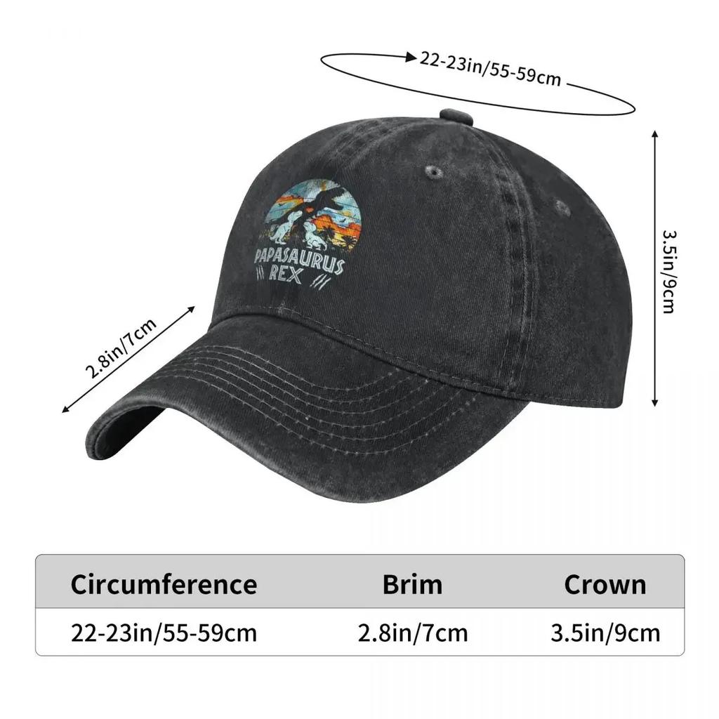 Blue Earth 2 Papasaurus Rex Denim Baseball Cap Outdoor Sports Trucker Hat Summer Unisex Women y2k Funny Sun-Proof Baseball Caps