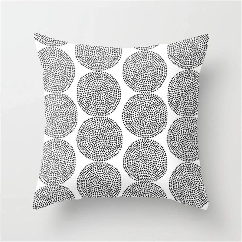 New Nordic Grey Geometric Pillow Covers Polyester Throw Pillows Cover Modern Fashion Livingroom Sofa Bed Cushion Cover 45X45cm