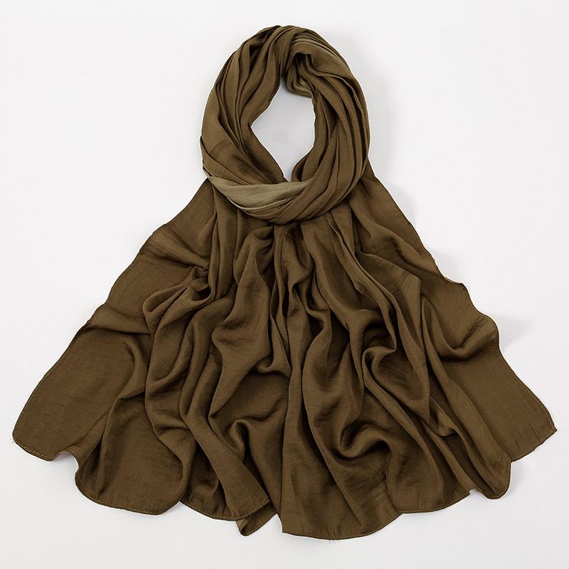 Autumn new solid color hot-selling Malaysia Indonesia velvet long towel popular monochrome versatile ethnic headscarf women