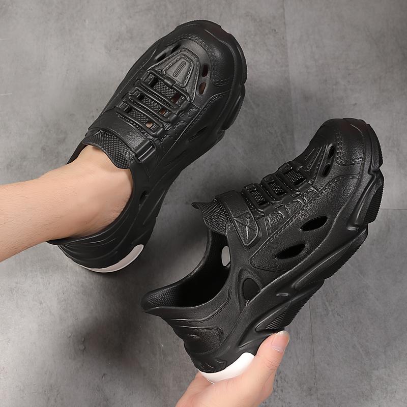 Summer men sandals fashion thick-soled hole shoes EVA closed toe slippers outdoor beach non-slip men hole sandals 39-45 size