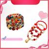 Trend, Simple Metal Multi-Pendant Pendant, Candy Beads Multi-Layer Fashion Temperament Bracelet