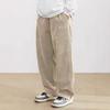 Men's Japanese Style Wide-Leg Cargo Pants - Autumn/Winter Solid Color Fashion