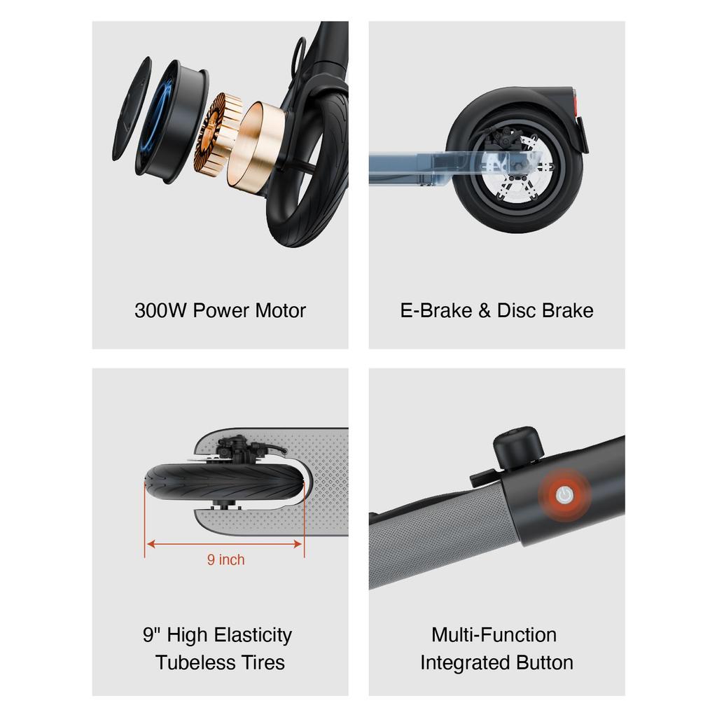Europe Warehouse 9 Inch Foldable Electric Scooter Wholesale China Folding 36V 7.8Ah Electric Scooter for Adult
