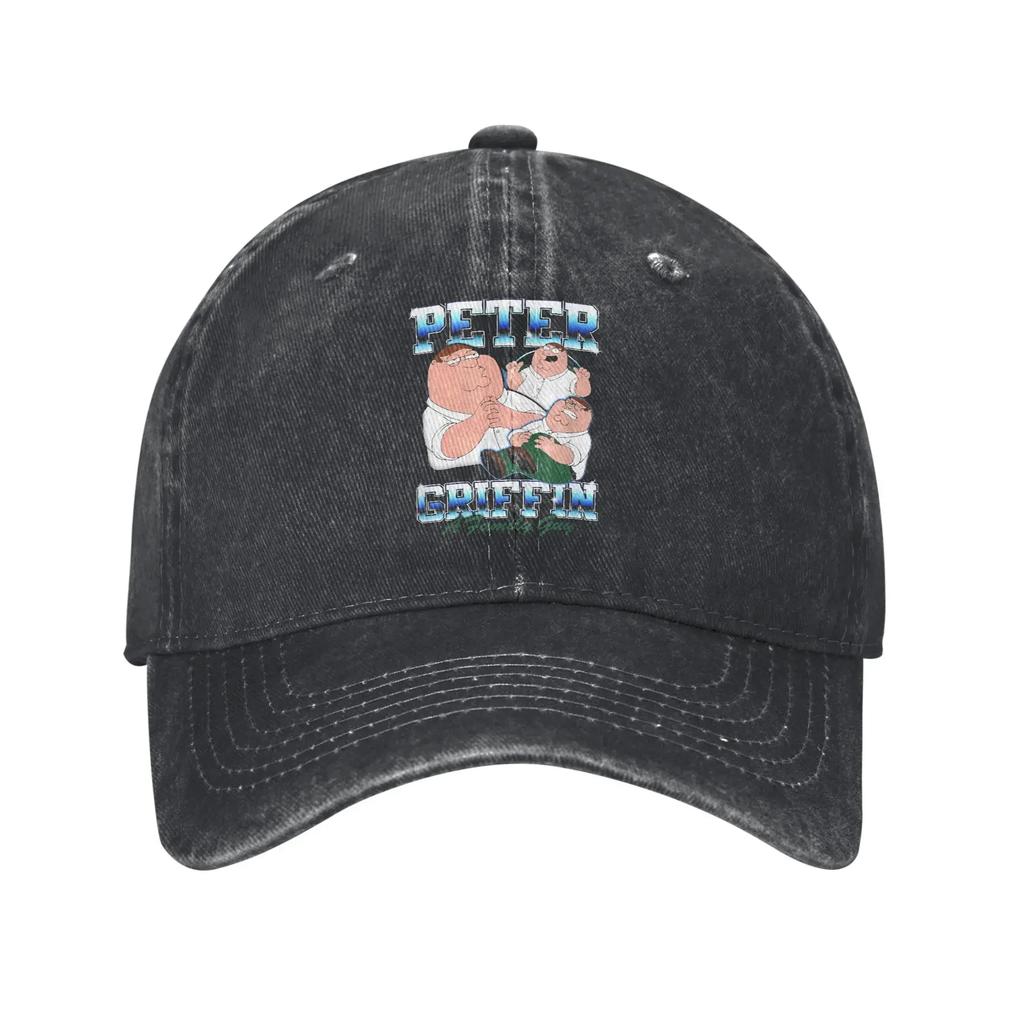 aCasual Y2K Families Cartoon Major Characters Chicken Baseball Caps Distressed Denim Washed Sun Cap Adjustable Fit Caps Hat