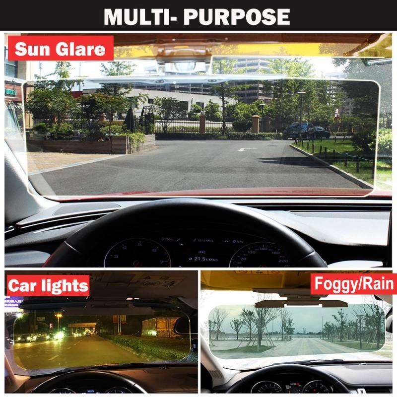 2In 1 Car Sun Visor Extension For Day & Night Universal Anti-Glare Extender Windshield Driving Visor Sunshade Blocking