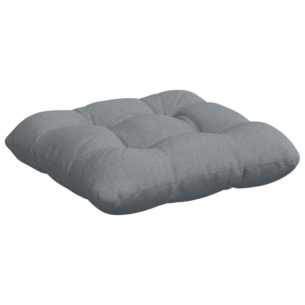 Seat Cushion Set 4 Pcs Light Grey 40 X 40 X 12 Cm Fabric