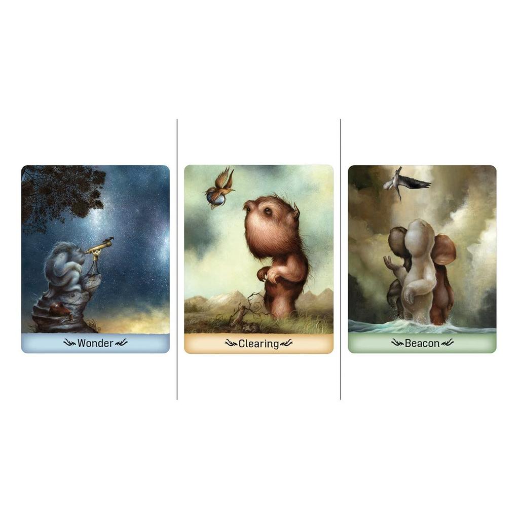 Kancharo 48-Card Oracle Tarot Card Set [Gentle Creatures Wisdom Deck] Includes a Japanese Oracle Card Basic Instruction Manual and Pouch (Authentic)
