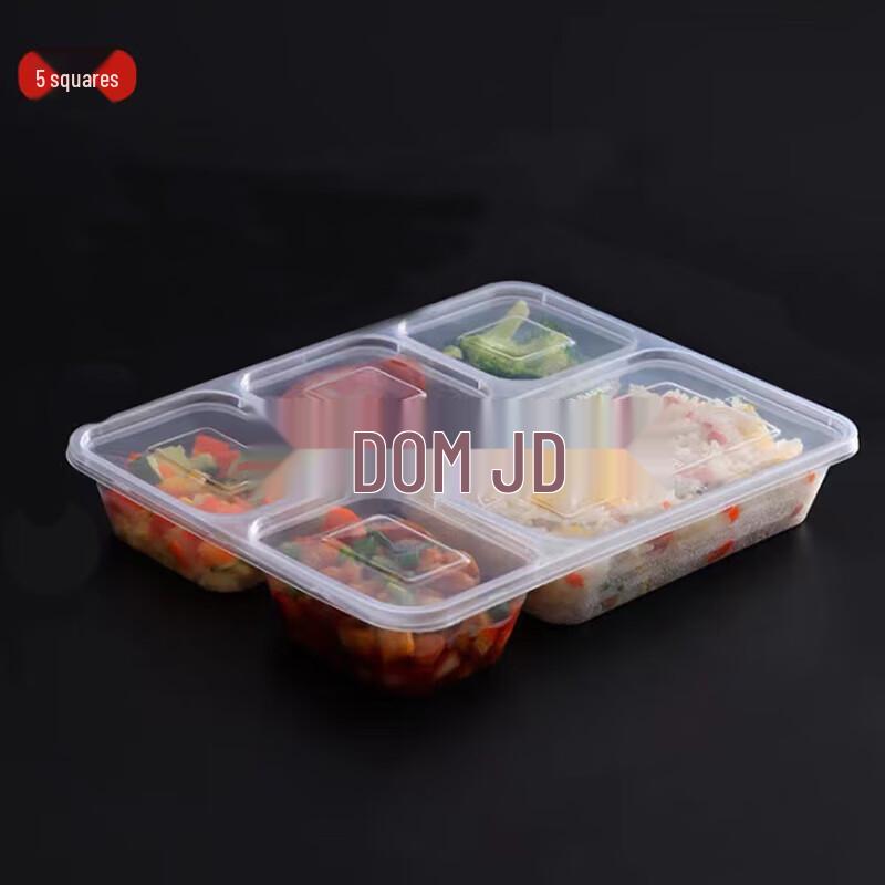 Aoran Disposable Partitioned Food Containers 1000ml (150 Sets)
