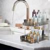 Cabinet Pull Out Shelves Stackable Transparent Storage Rack For Cosmetics 2 Tier Clear Pantry Organization And Storage Bathroom