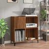 VidaXL Record Cabinet Brown Oak 84.5x38x89 Cm Engineered Wood 832004