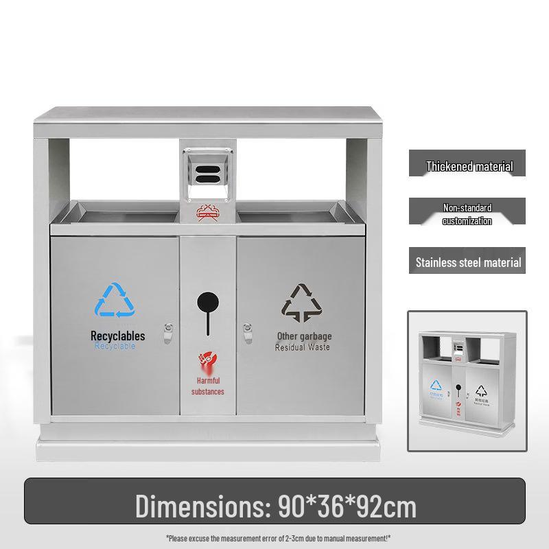 Outdoor Stainless Steel Waste Bin