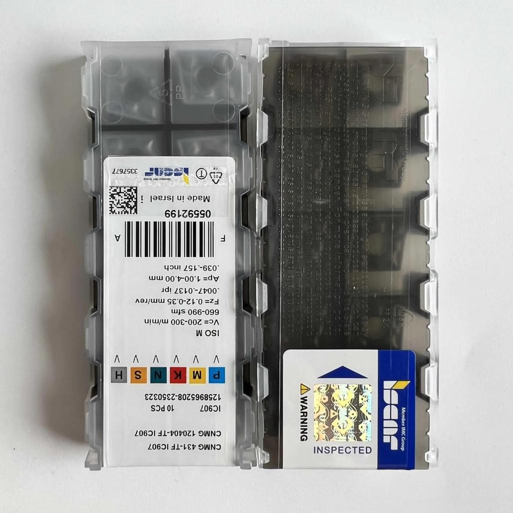 ISCAR / CNMG120404-TF IC907 /Industrial indexable Carbide Inserts 10 PCS