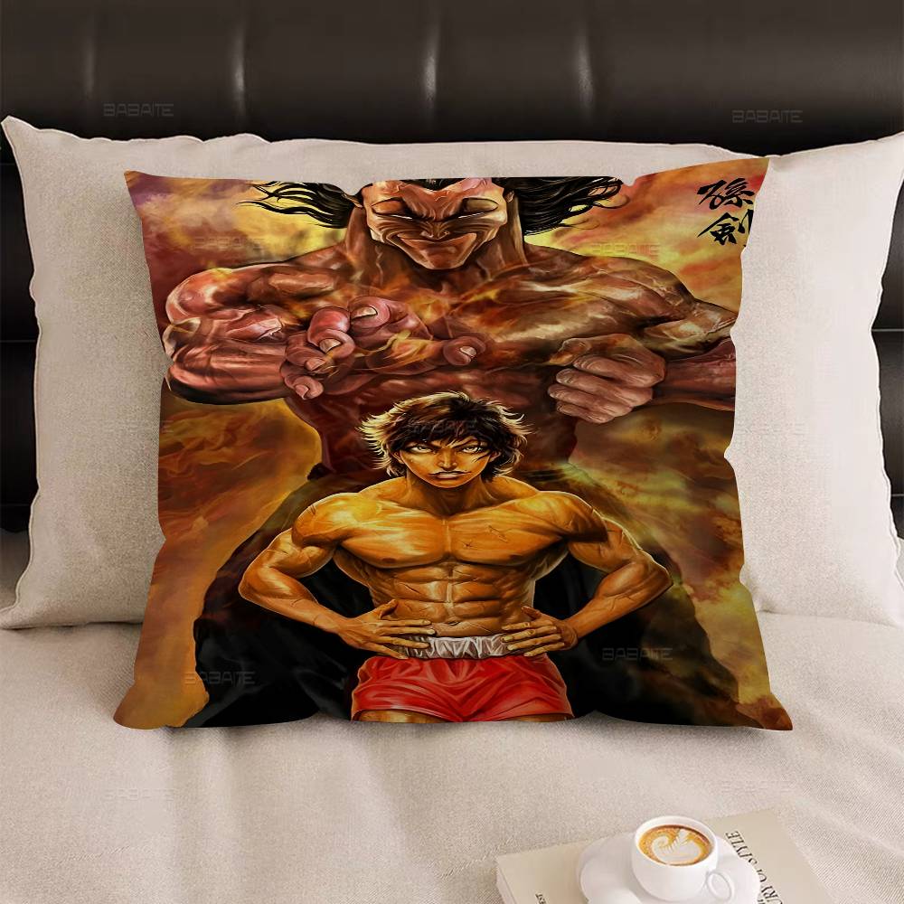 Baki Anime Pillow Gift Home Office Decoration Pillow Bedroom Sofa Car Cushion CoverPillow Case