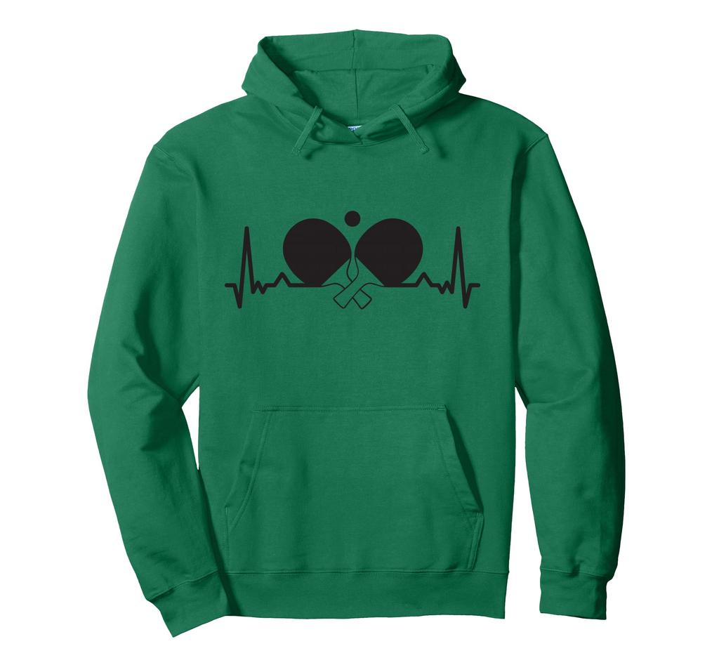 Heart Rate Electrocardiogram Table Tennis Racket Ping Pong Hoodie