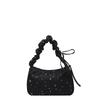 Niche design star underarm bag women's new pleated shoulder bag commuter bag highend versatile canvas bag