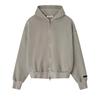 Fear of God Essentials Embroidered Classic Full Zip Hoodie Smoke Grey Men Tops 192HO254781F