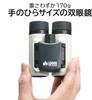 Kenko Binoculars LOGOS Magnification 8x Objective Lens Diameter 21mm Foldable Life Waterproof 170g Lightweight Design Gray GY 8×21DH 2-Axis LK-CL0821