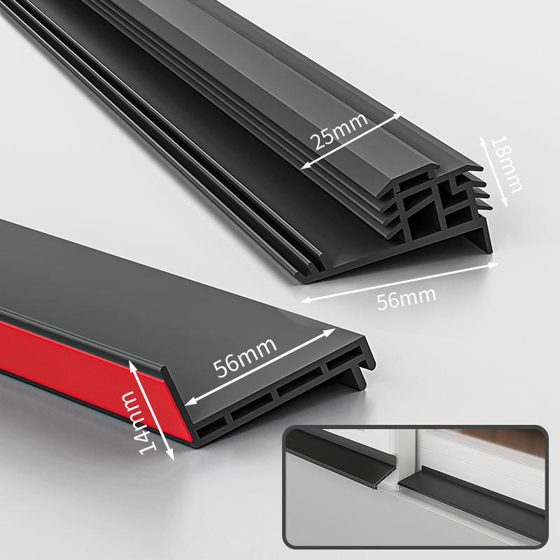 1.1m TPE Waterproof Self Adhesive Strip for Window Glass Door Balcony Sliding Windproof Soundproof Sealing Home Weatherstrip