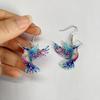 2024 Retro Spring Acrylic Bird Earrings - Colorful European & American Design